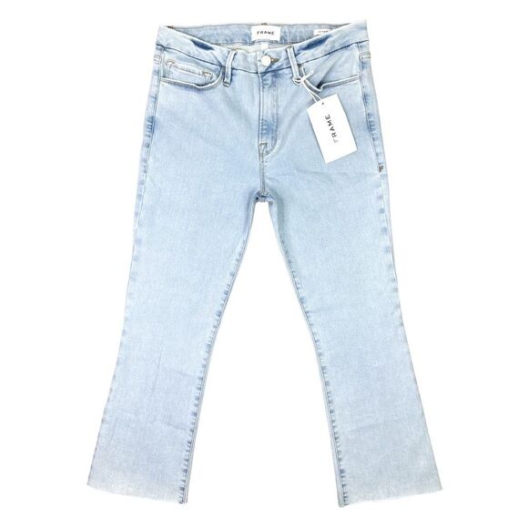 FRAME Le Cropped Mini Boot Mid-Rise Jeans - Size 30 - Atwood - Picture 2 of 9